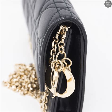 Dior wallet on chain black